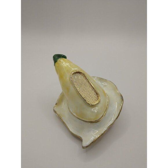 Hand-Painted Enameled Baby Sleeping in a Lily Flower Trinket Box - Picture 5 of 7